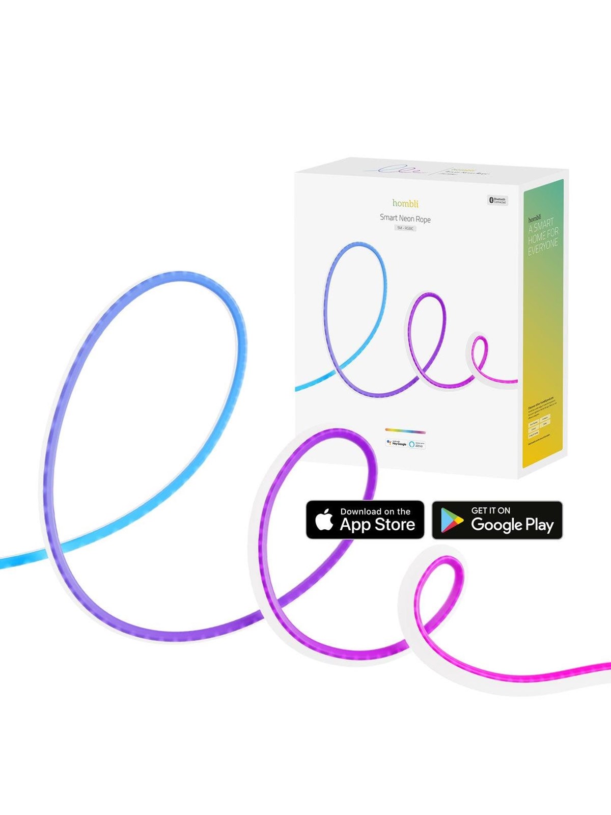 Hombli Smart Neon Rope - 5m RGBIC, Smart Home
