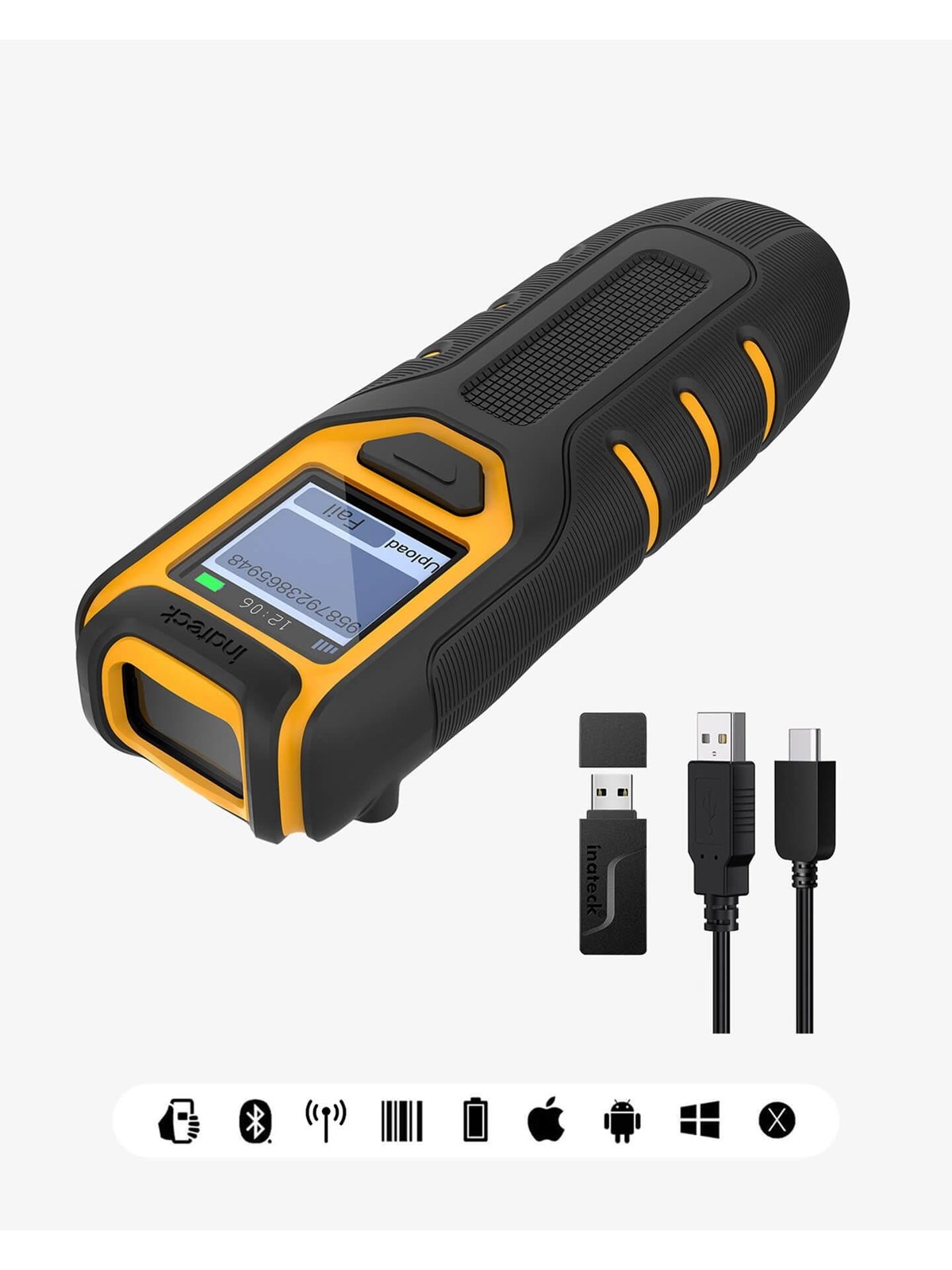 Inateck BCST-47 - 1D/2D/QR Portable Barcode Scanner, Stregkodelæser