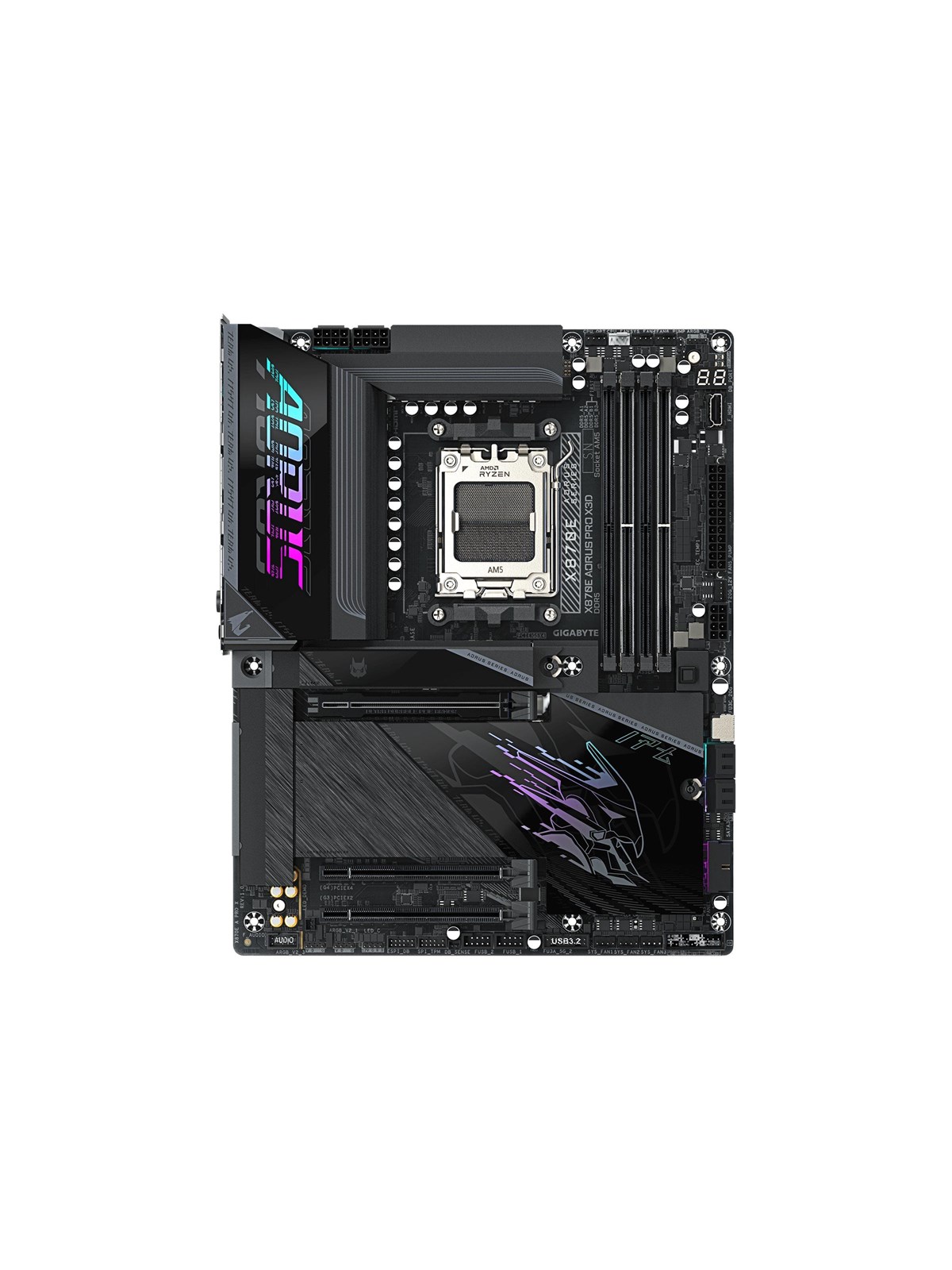 GIGABYTE AORUS X870E PRO X3D Bundkort - AMD X870E - AMD AM5 socket - DDR5 RAM - ATX