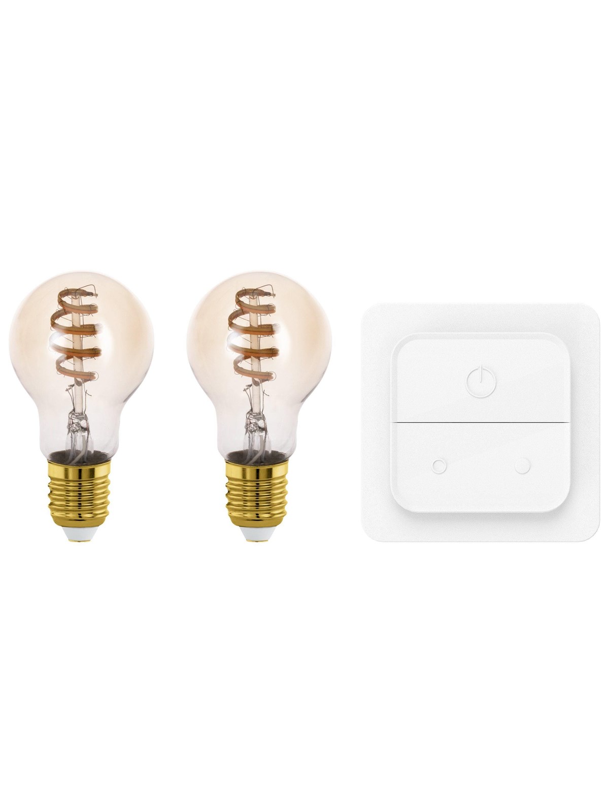 EGLO CONNECT.Z SÆT AFBRYDER + 2 E27 A60 spiral amber SMART pærer M/TUNABLE WHITE