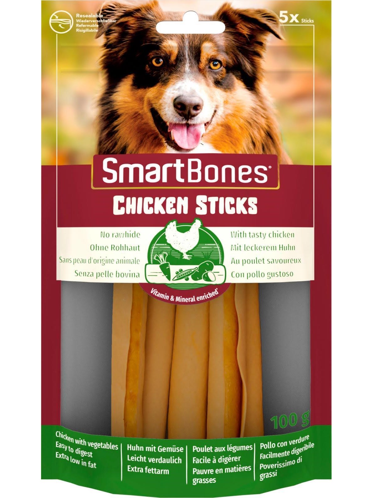 SmartBones Chicken Sticks 5 sticks / 100 g, Dog Food
