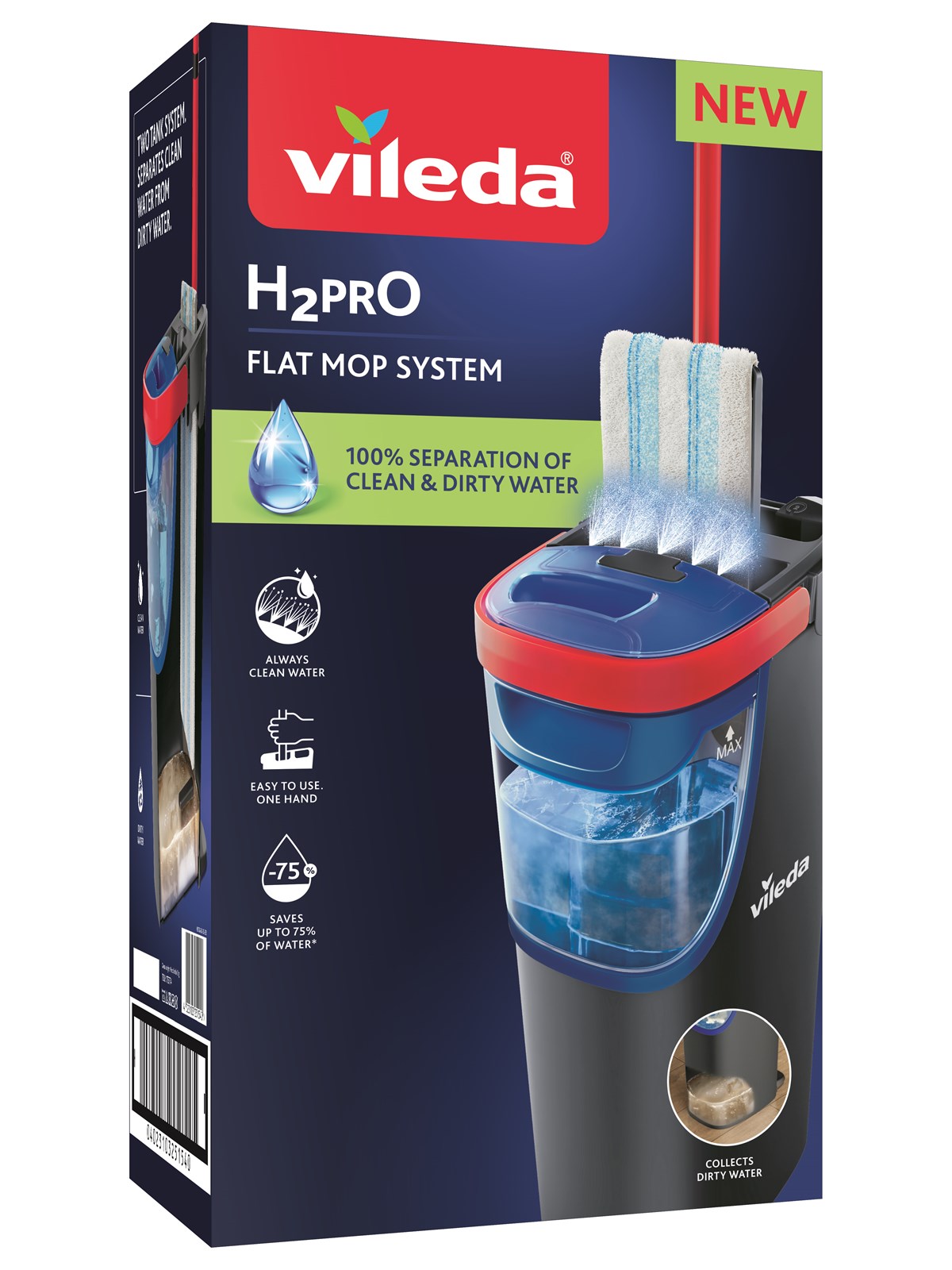 Vileda H2PrO Flat Mop System, Rengøring