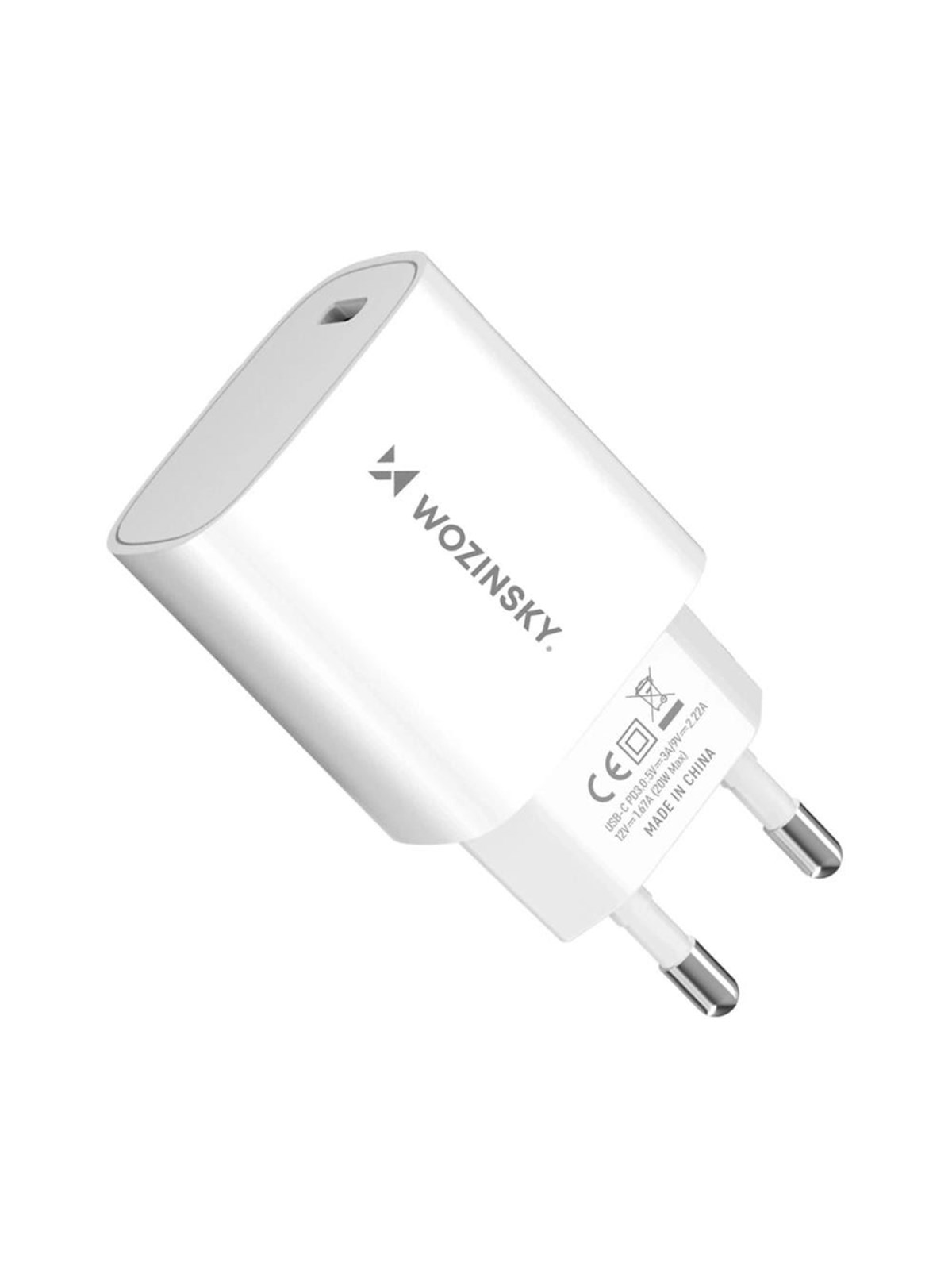 Wozinsky WGWCCW 20W USB-C wall charger - white, Mobil Oplader