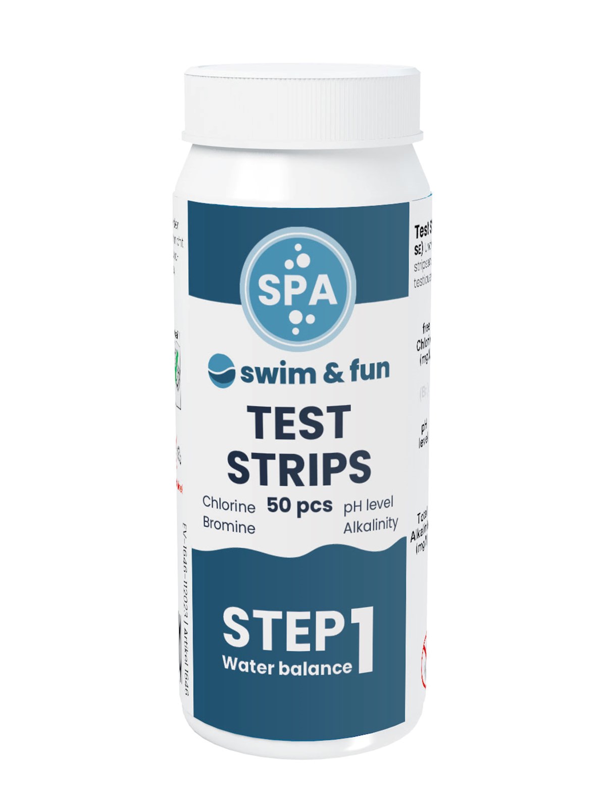 Swim & Fun Teststrimler Spa pH/Klorid/Brom/Alkalitet, 50 stk, Pool