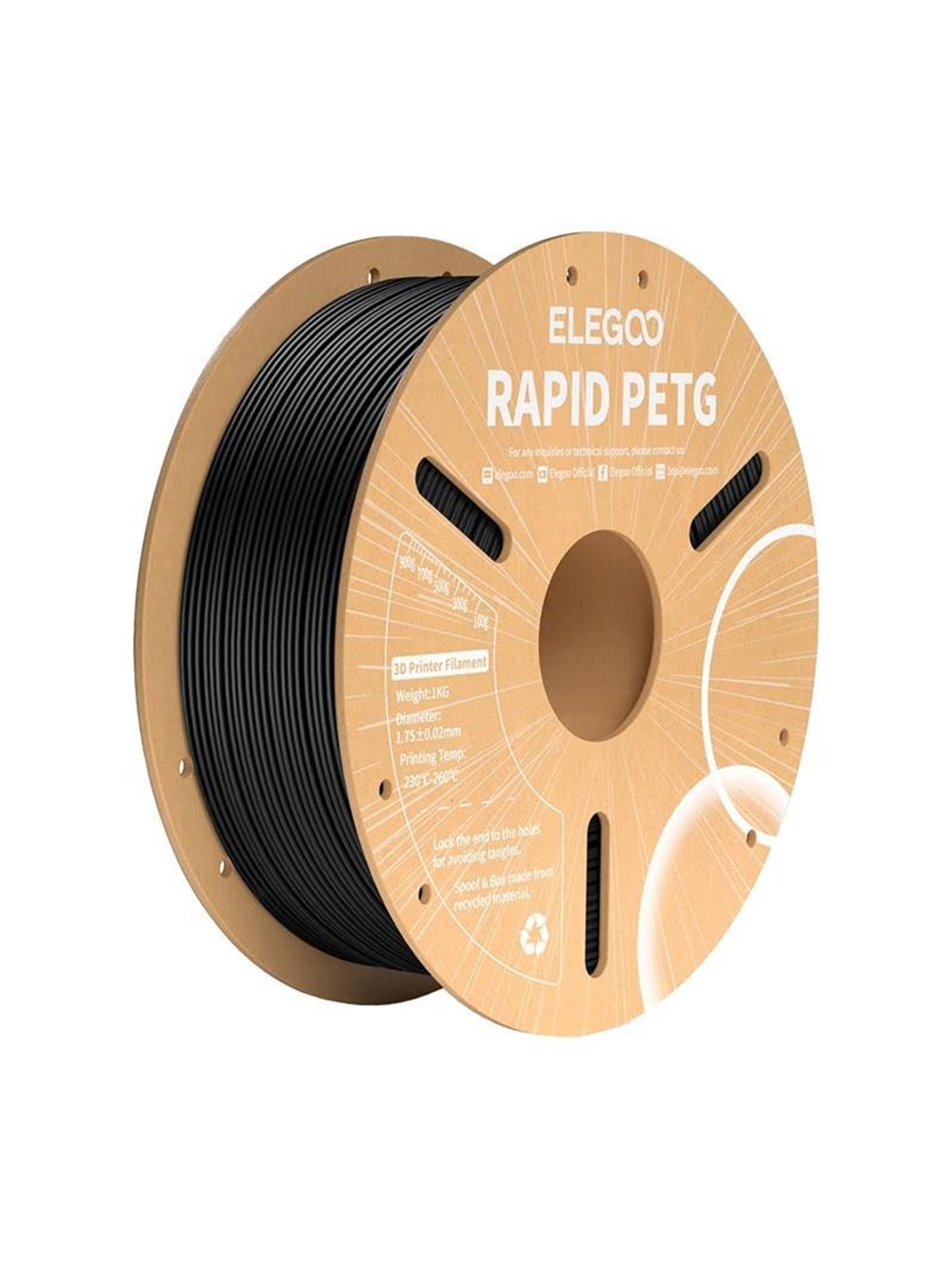 Elegoo Rapid PETG Filament (Black)