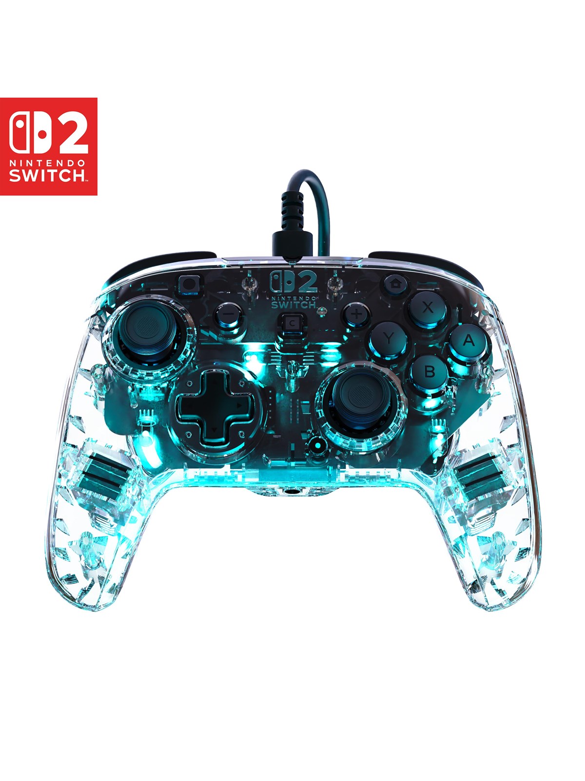 Turtle Beach Afterglow - Clear - Wired Controller - Nintendo Switch 2