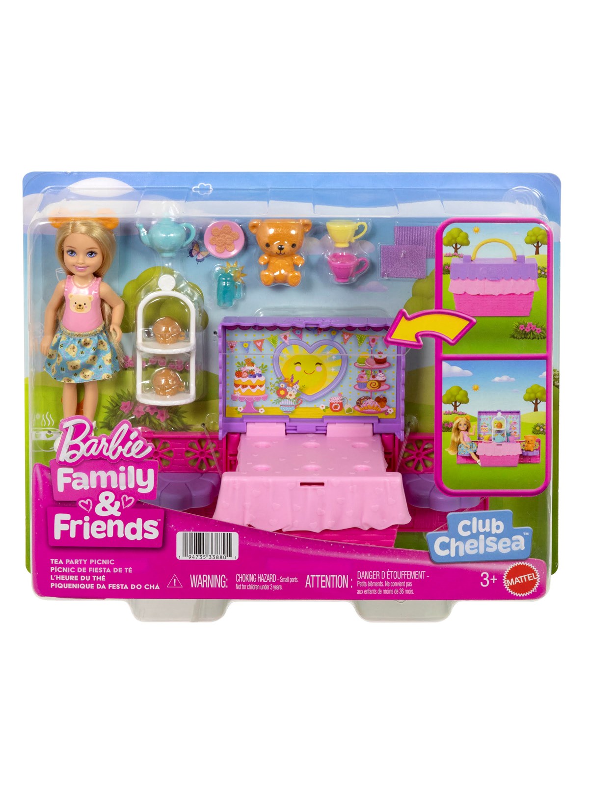 Barbie Chelsea Tea Party Picnic, Dukker Og Dukketilbehoer