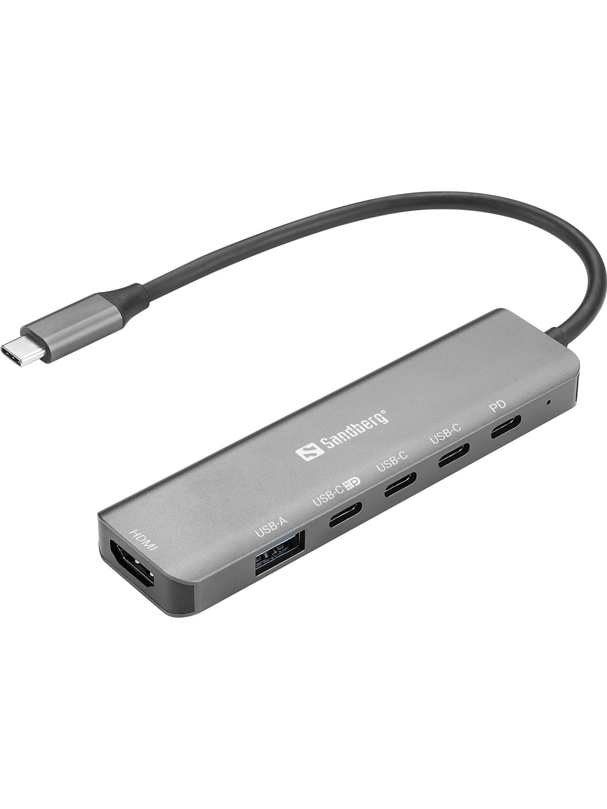 Sandberg USB-C 6-in-1 MediaDock, Docking Station