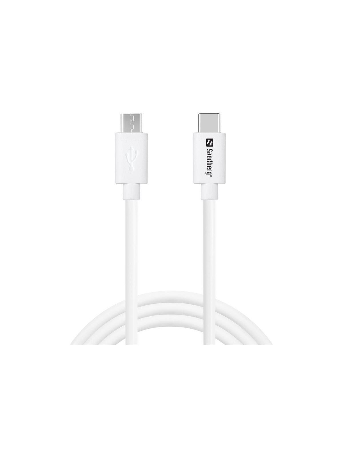 Sandberg USB-C to MicroUSB Charge Cable - 1m, Usb Kabel