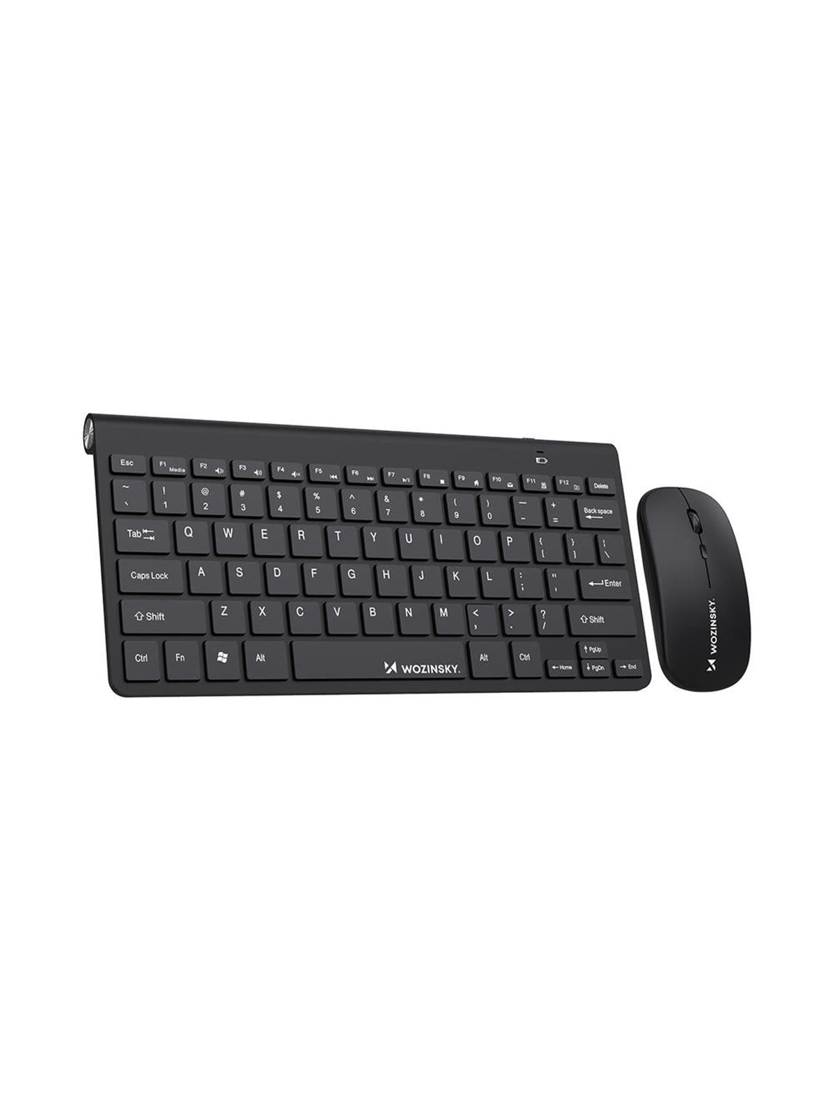 Wozinsky Wireless Keyboard + Compact Mouse Set - Black (US International ISO) - US International - Sort