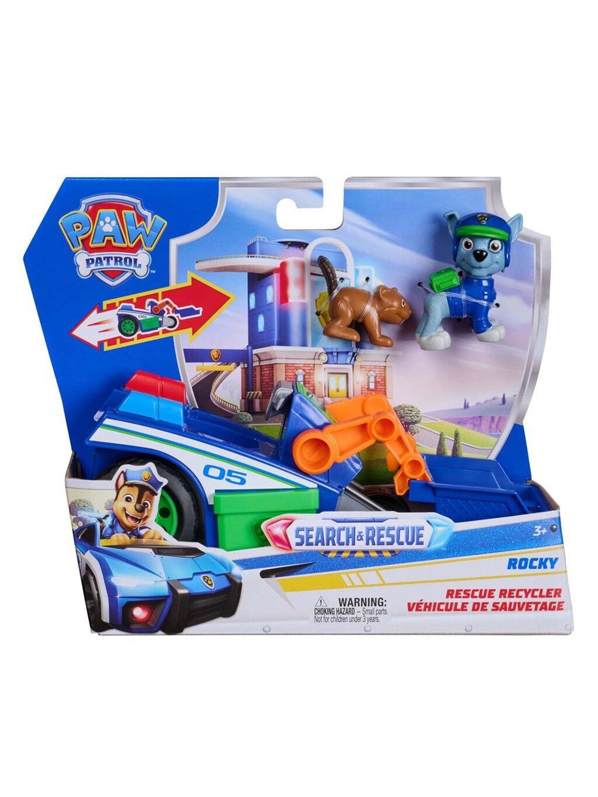 Paw Patrol Search&Rescue Themed Vehicle-Rocky, Figur