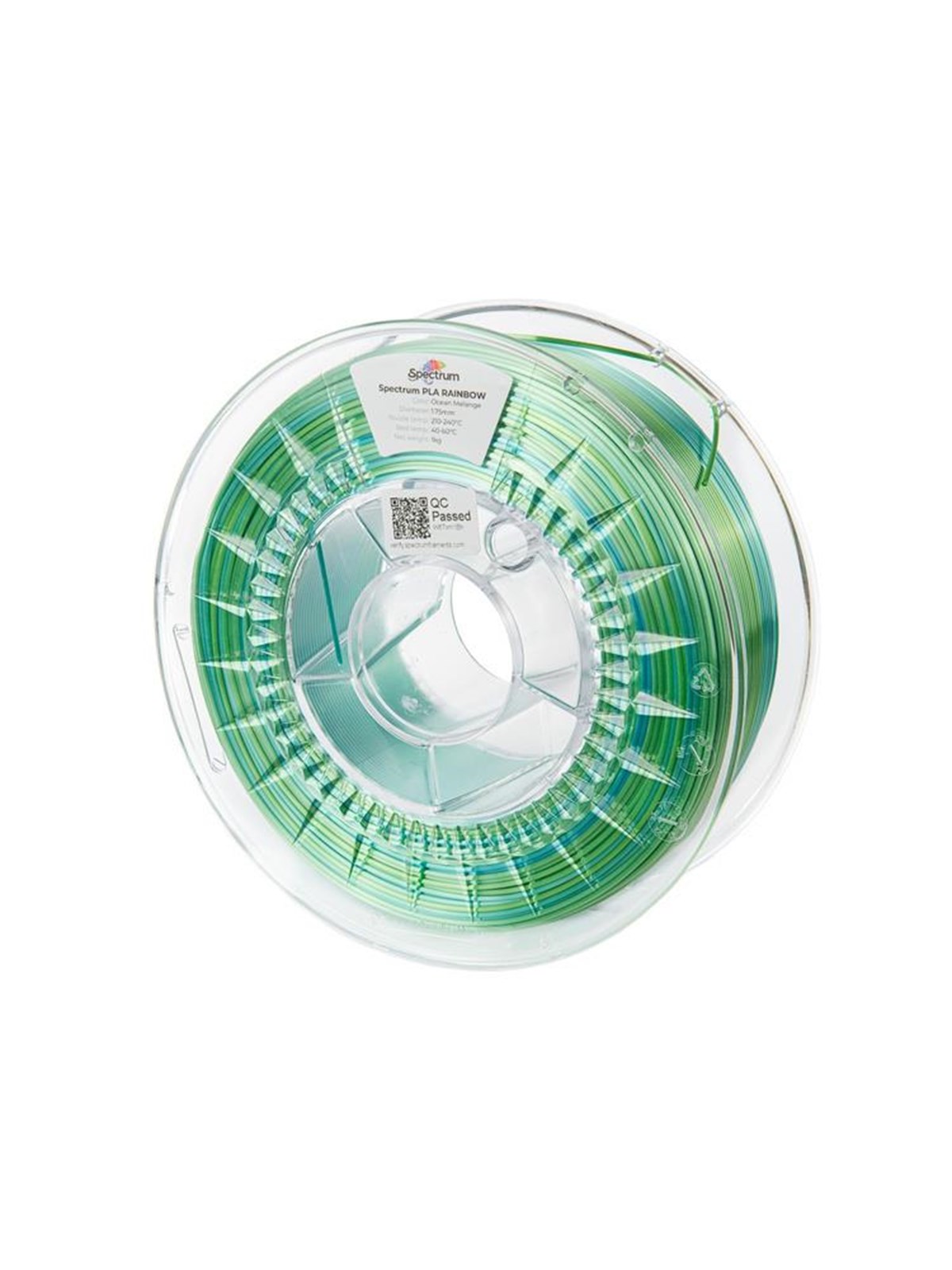 Spectrum 3D Filament / PLA SILK Rainbow / Ocean Melange / ?1.75mm / 1kg