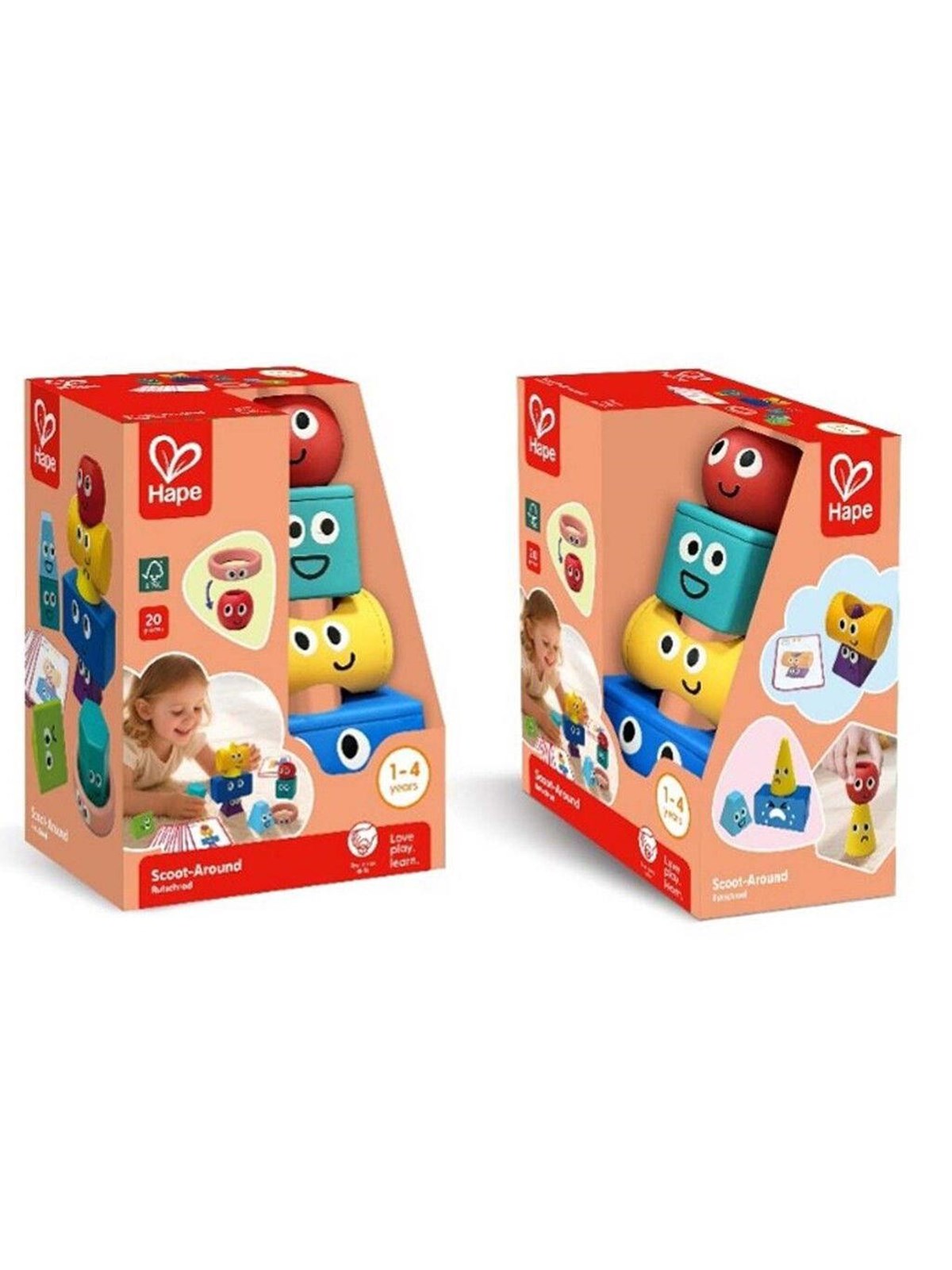 Hape Geometric Spatial Stacking Tower, Babylegetøj