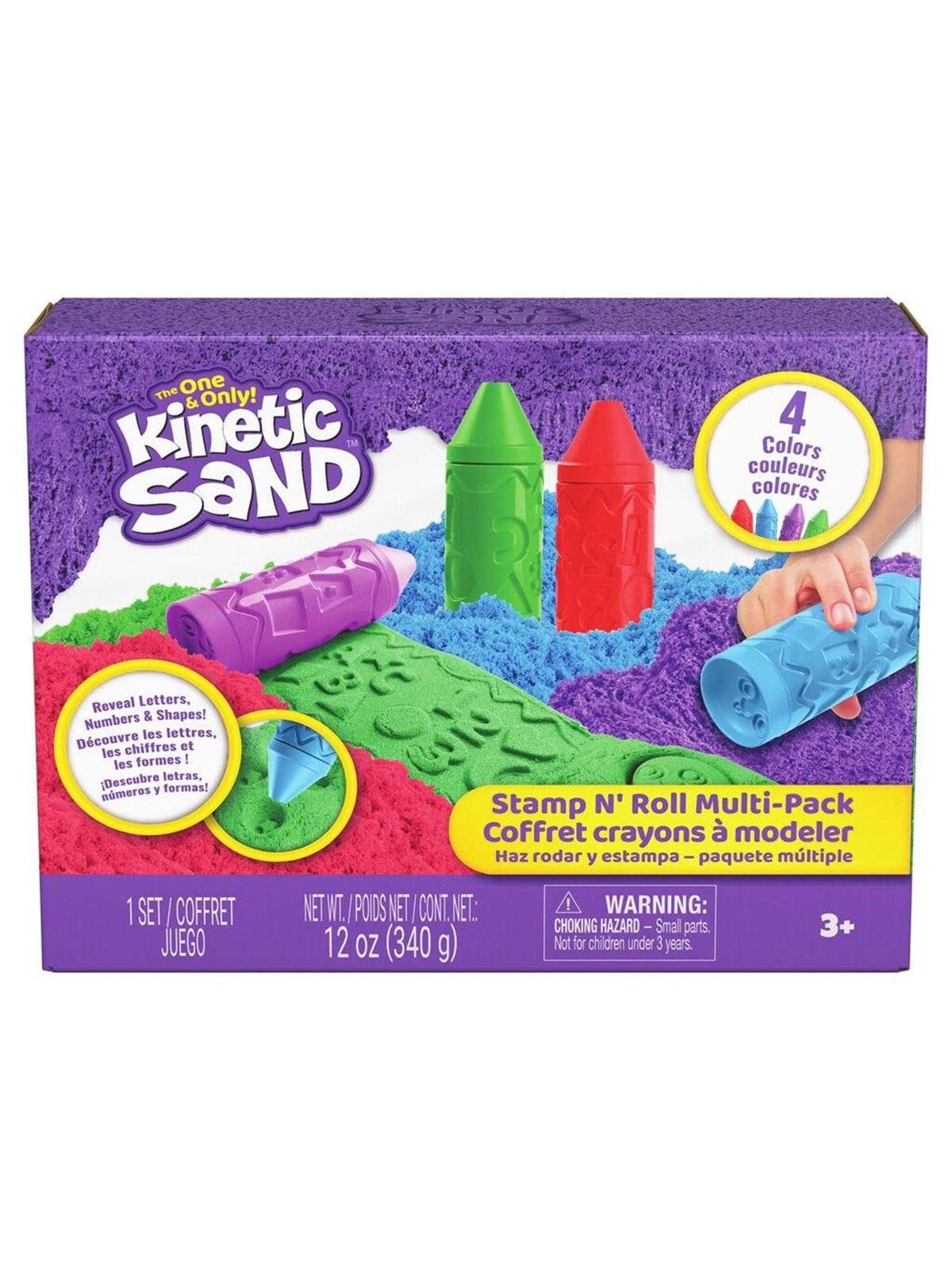 Kinetic Sand Stamp N' Roll Multipack, Kreativt Legetøj