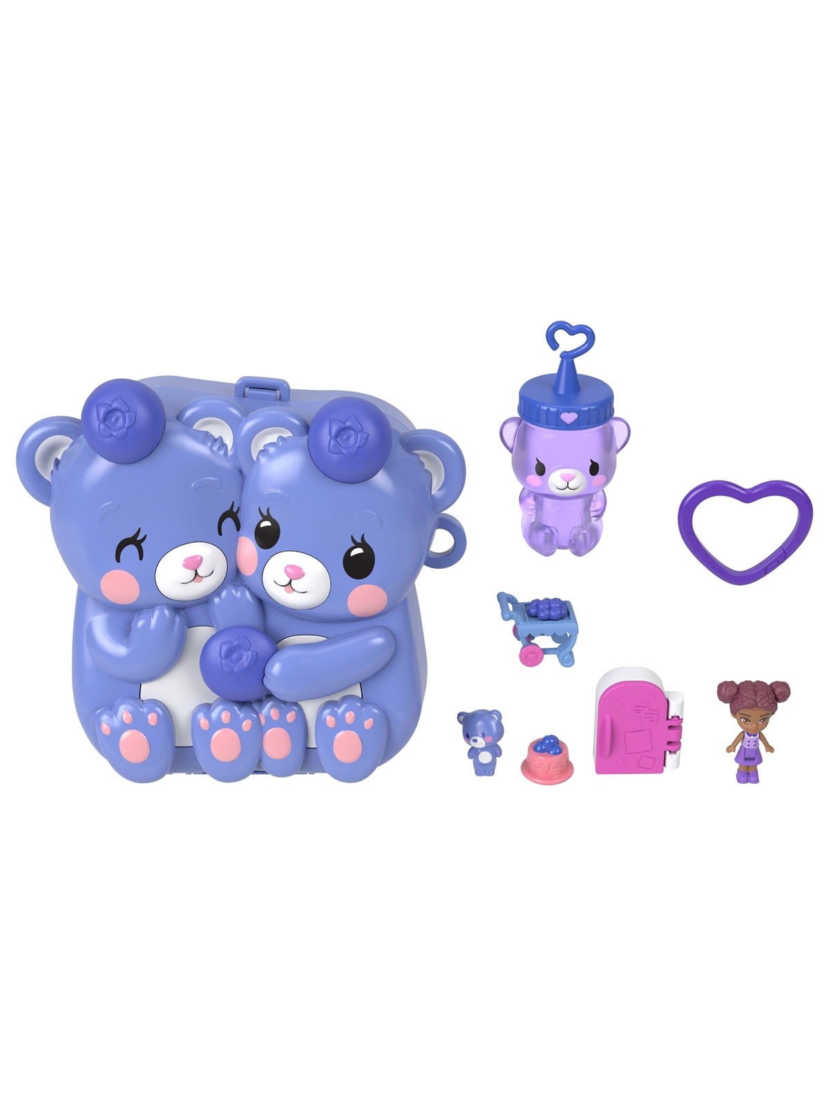 Polly Pocket Core Compact Blue-Beary Besties, Figur