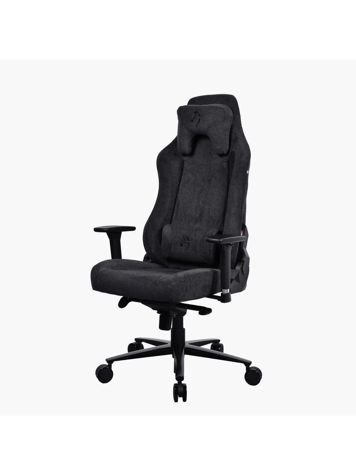 Arozzi Vernazza Soft Fabric Pure Black Kontor Stol - Sort - Op til 140 kg