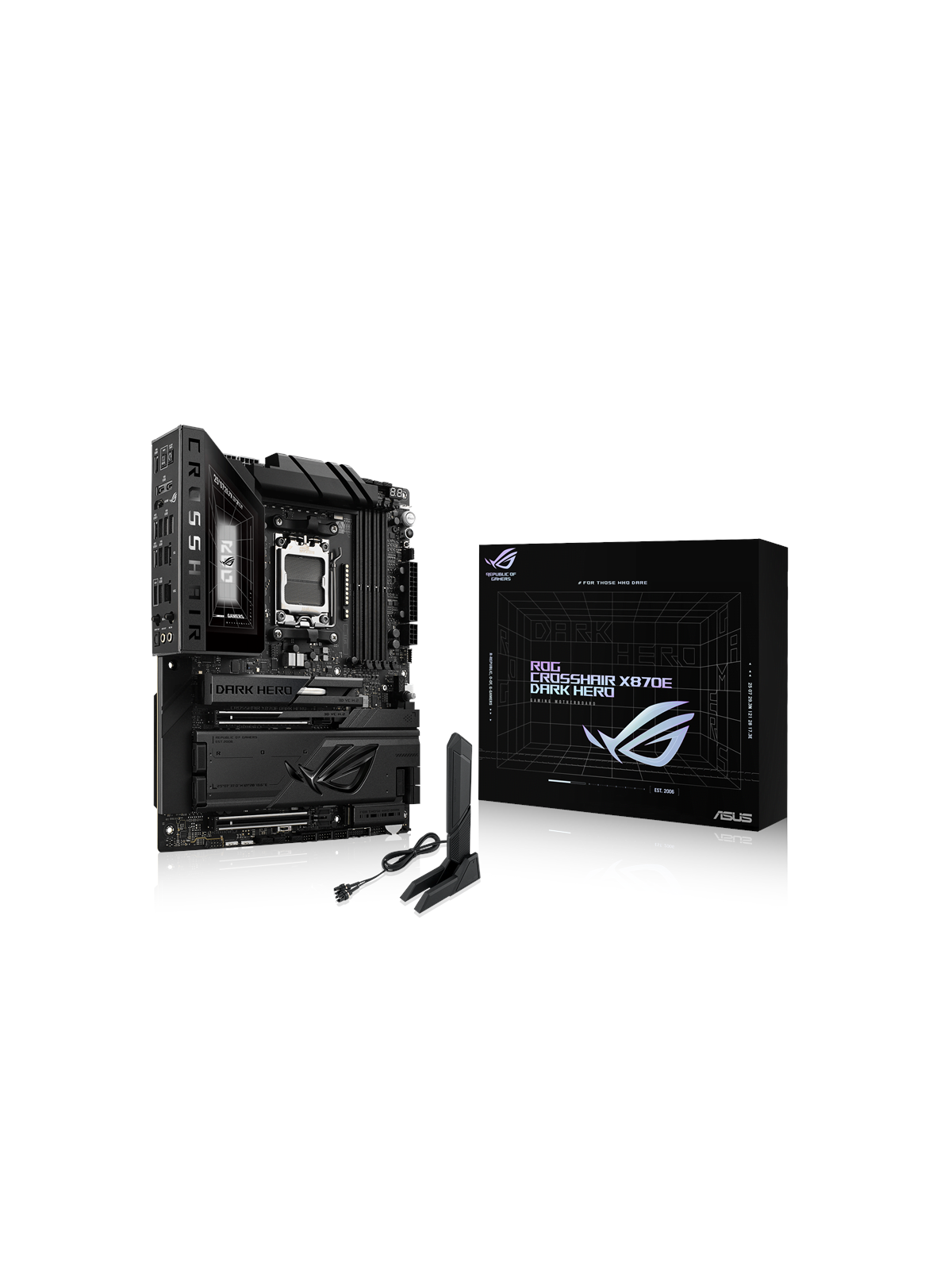 ASUS ROG CROSSHAIR X870E DARK HERO Bundkort - AMD X870E - AMD AM5 socket - DDR5 RAM - ATX
