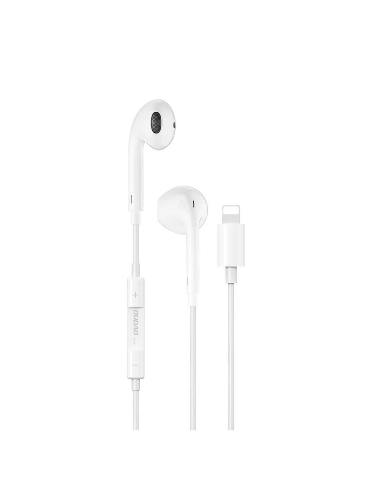 Dudao X14+ Wired Earbuds with 1.2m Lightning Connector - White, Hovedtelefonerheadset2