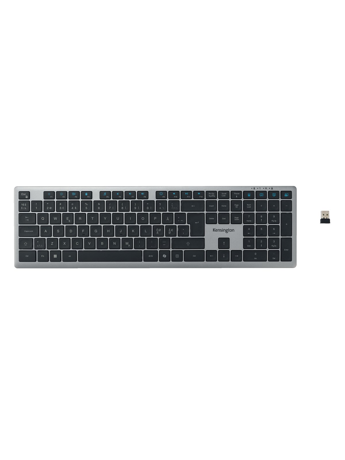 Kensington KB535 EQ Genopladeligt Multi-Device Tastatur, Tastatur