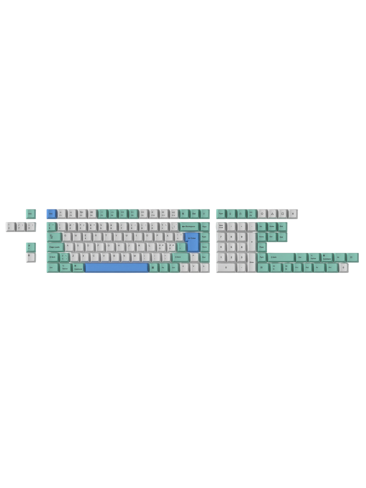 Keychron PBT Full Keycap Set Iceberg, Systemtilbehør