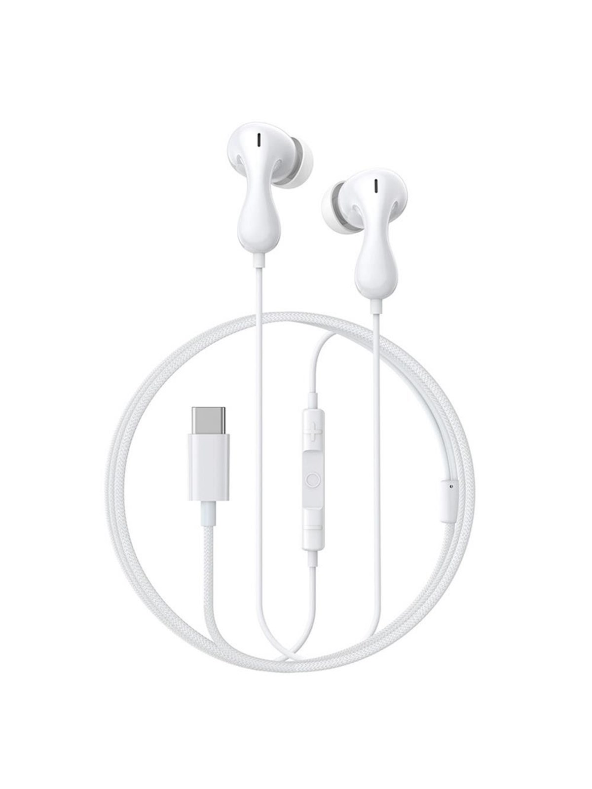 Baseus Encok CZ20 In-Ear Wired USB-C Headphones - White, Hovedtelefonerheadset2