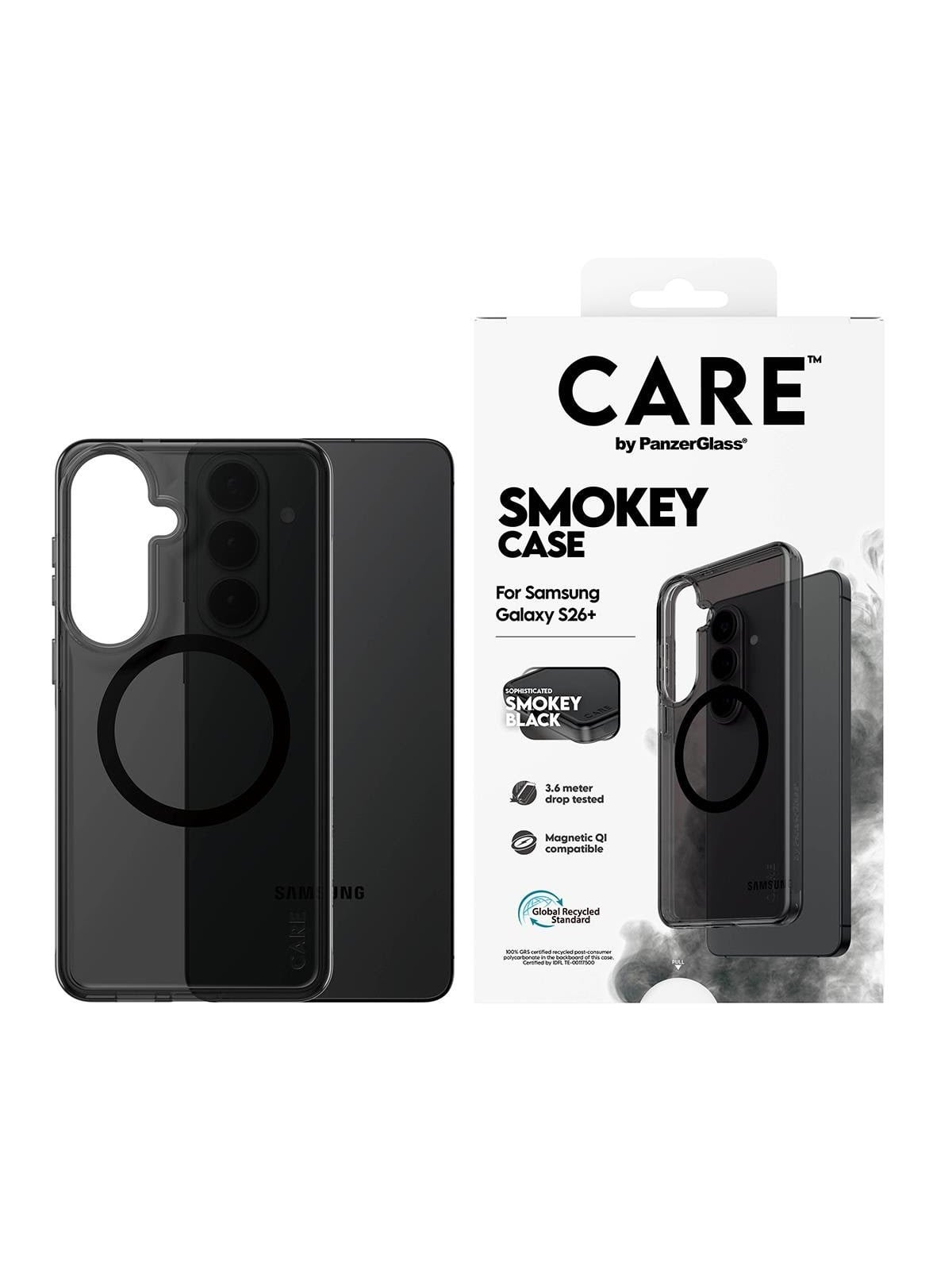 CARE by PanzerGlass Urban Explorer Case Smokey w. Black Qi Samsung Galaxy S26+
