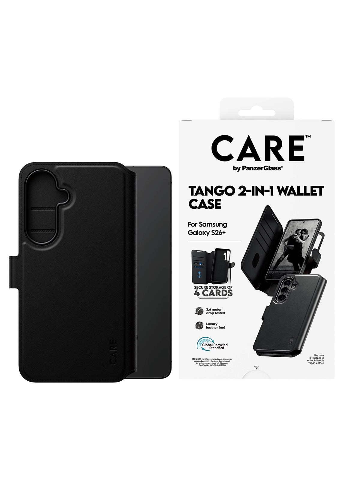 CARE by PanzerGlass Tango 2-in-1 Wallet Case w. Qi Samsung Galaxy S26+, Mobilcover