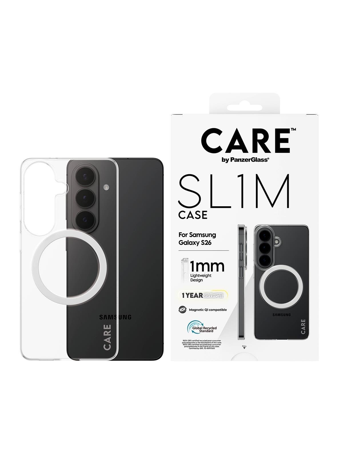 CARE by PanzerGlass SL1M Case Transparent Samsung Galaxy S26, Mobilcover