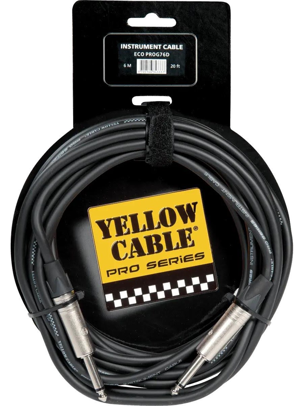 Yellow Cable PRO76D - Neutrik 1/4 jack/jack-kabel 6 meter, Audiokabel