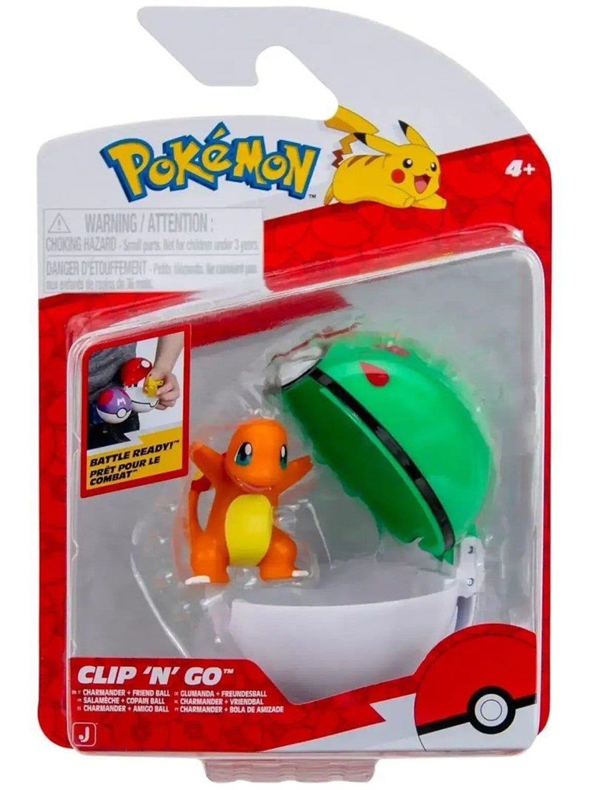Pokemon Clip N Go Charmander With Friend Ball, Pokemon