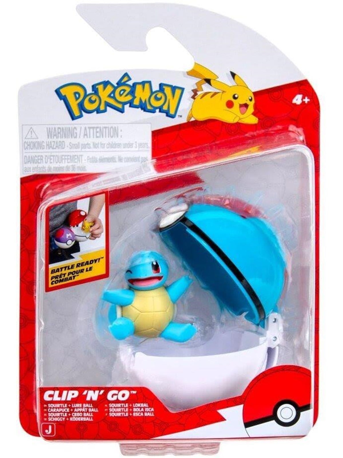Pokemon Clip N Go Squirtle With Lure Ball, Pokemon