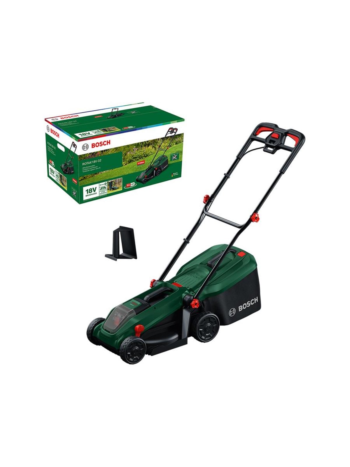 Bosch Elplæneklipper Rotak 18V-32 Solo, Plæneklipper