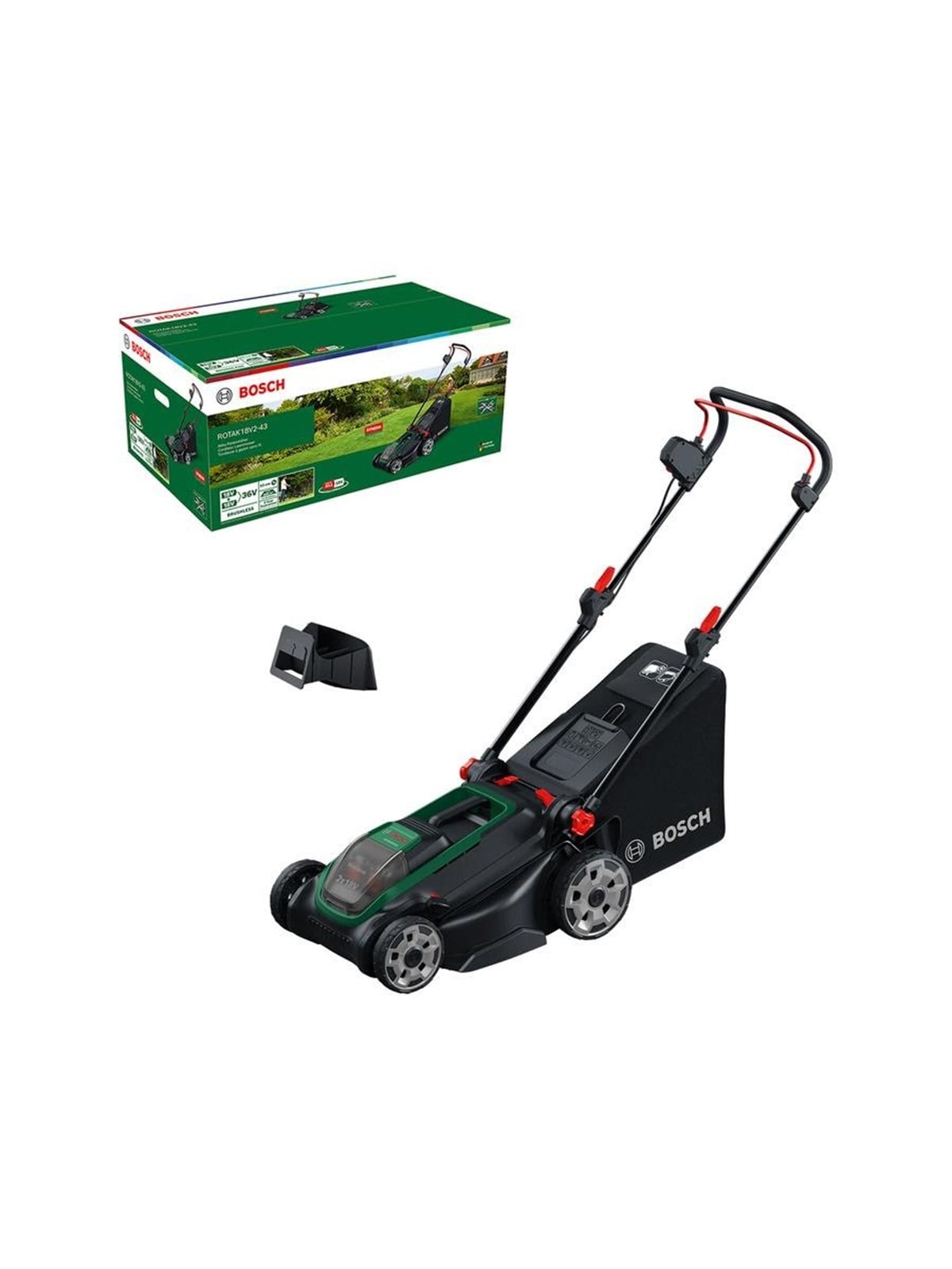 Bosch Elplæneklipper Rotak 18V2-43 Solo, Plæneklipper