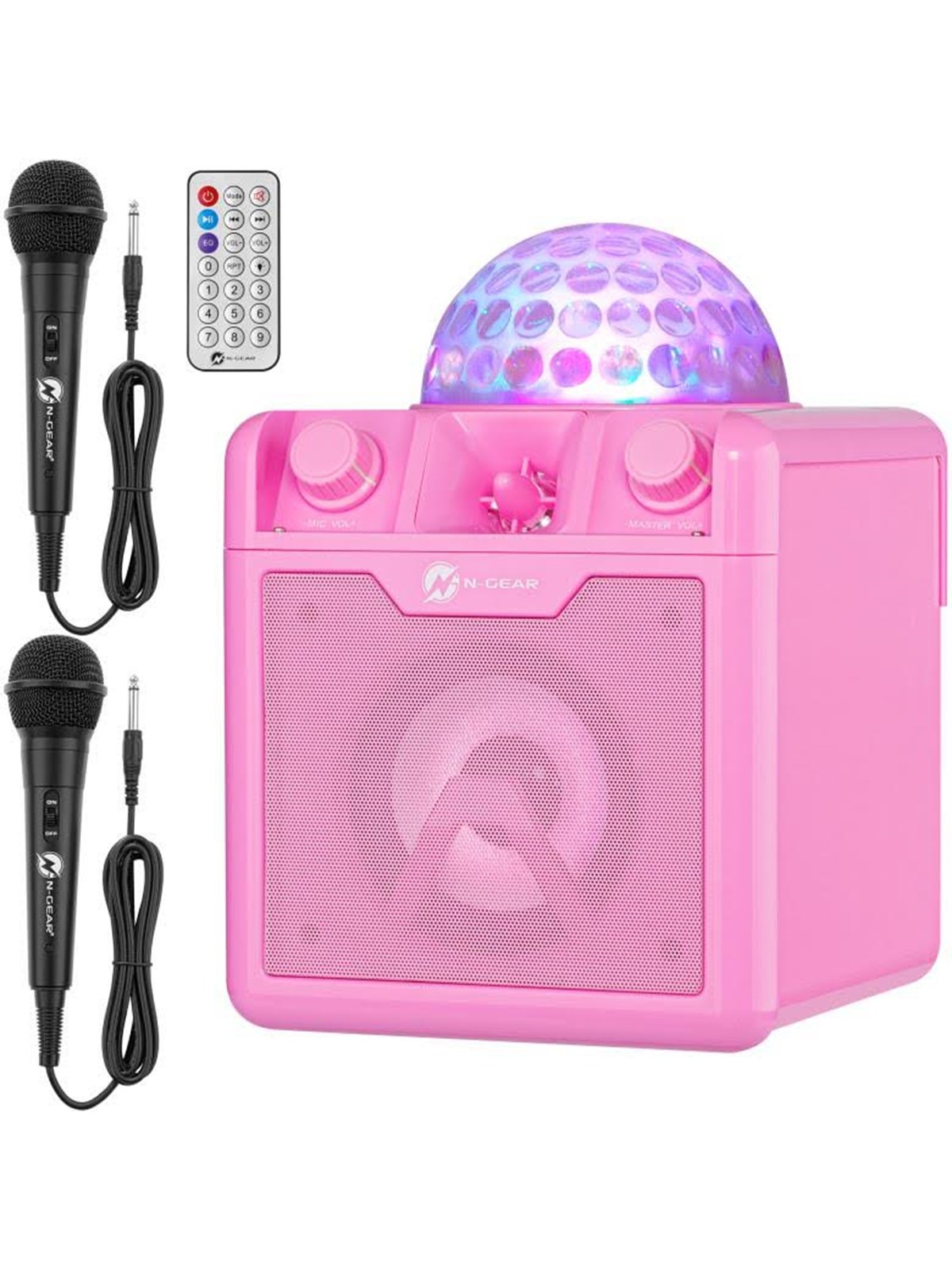 N-Gear Disco Block 410 - Pink, Baerbare Fest Hoejtalere