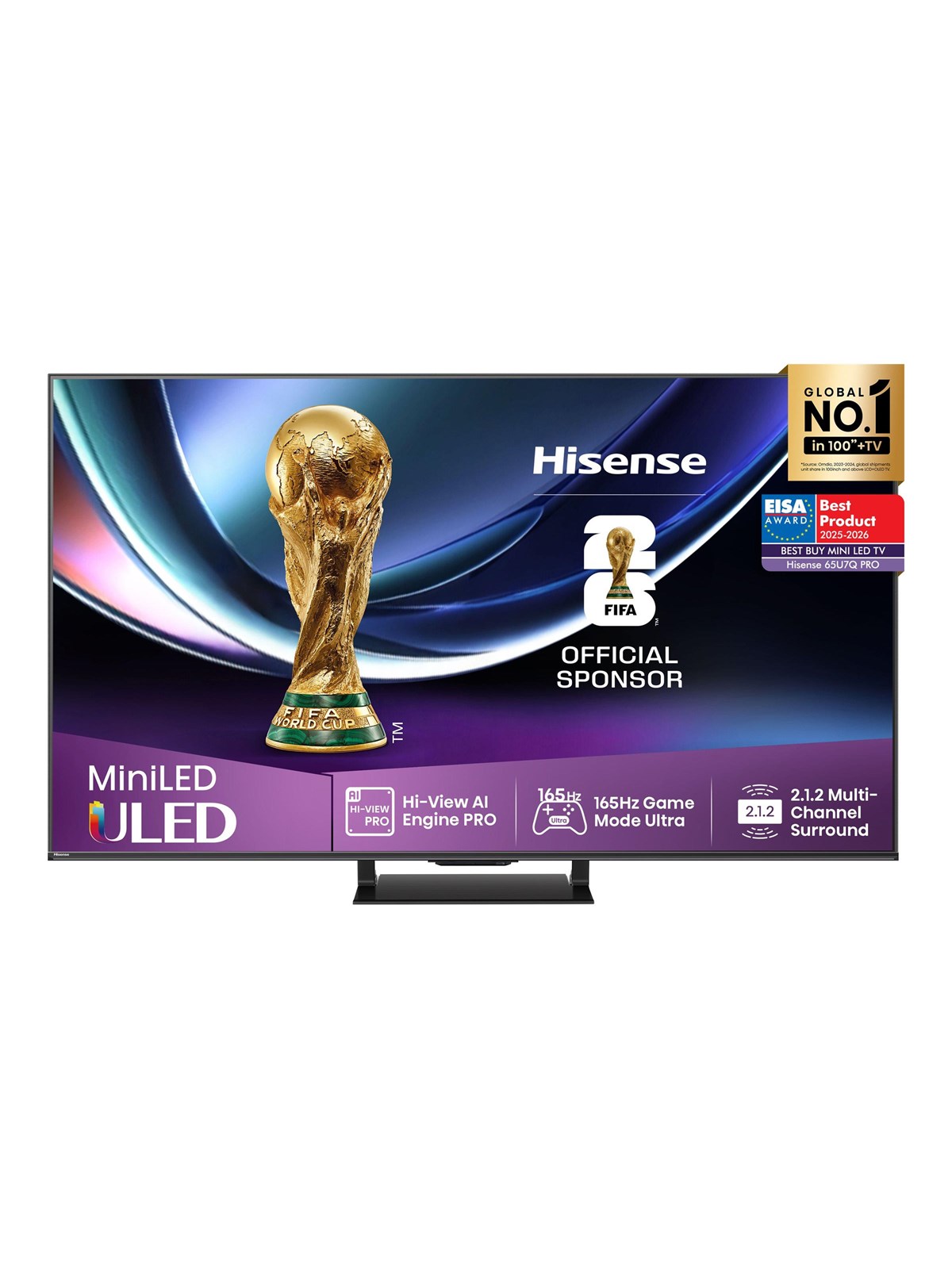 Hisense 65" Fladskærms TV LED 4K 65U7Q PRO U7Q Pro Series - 65" LED-backlit LCD TV - ULED Mini LED - 4K