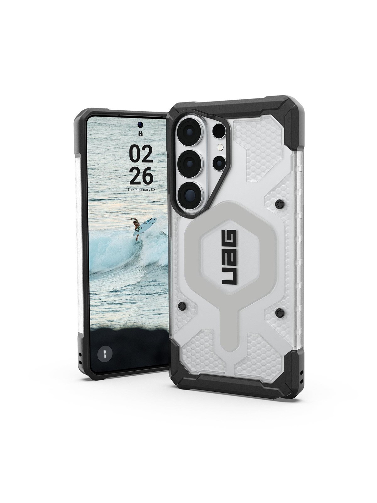 UAG Pathfinder Clear - Ice/Silver - Samsung Galaxy S26 Ultra, Mobilcover