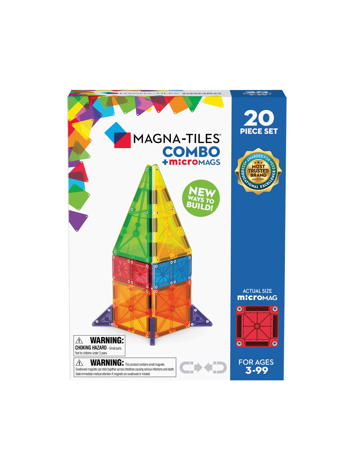 Magna-Tiles microMAGS 70pcs, Konstruktionslegetøj