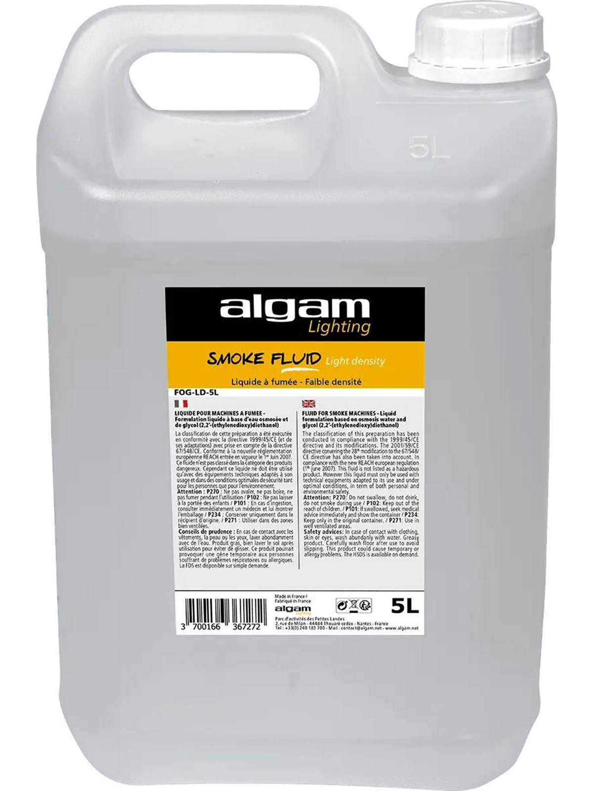 Algam Lighting 5 liter Røg-væske - Lav tæthed, Musikinstrument