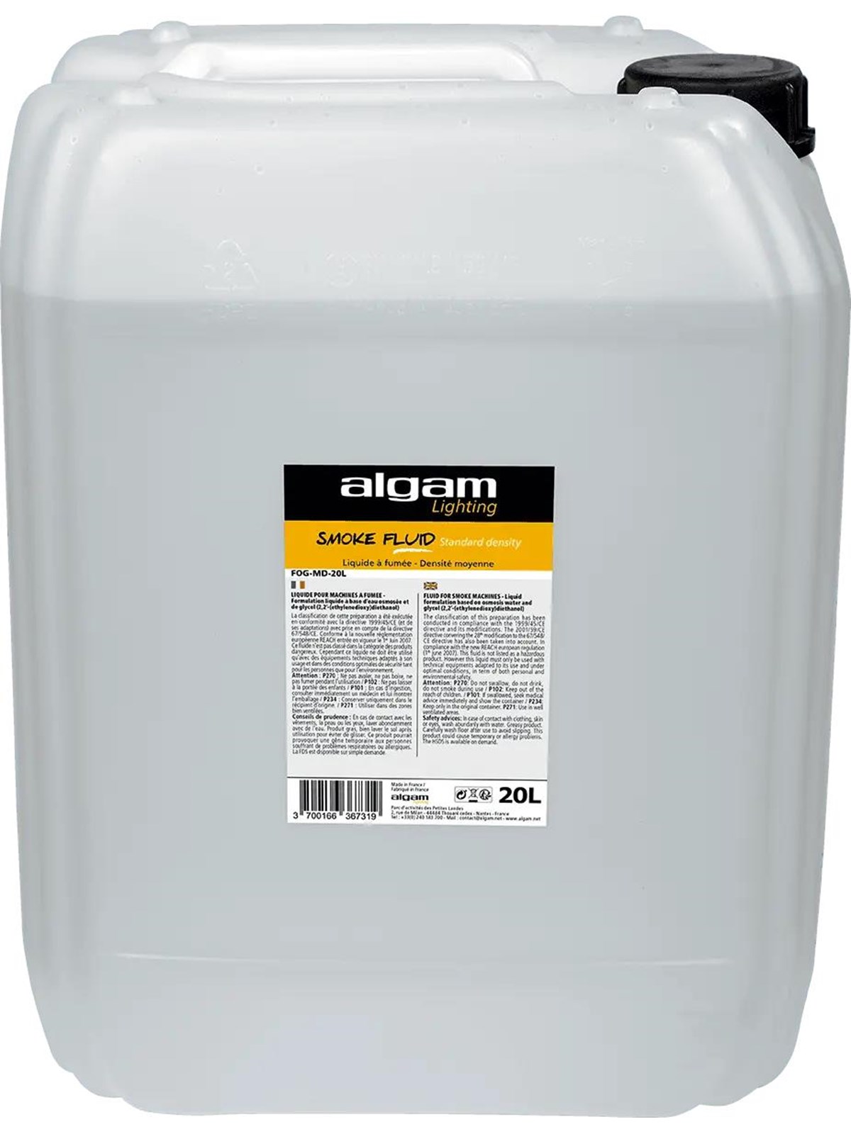 Algam Lighting 20 liter Røg-væske - Mellem tæthed, Musikinstrument