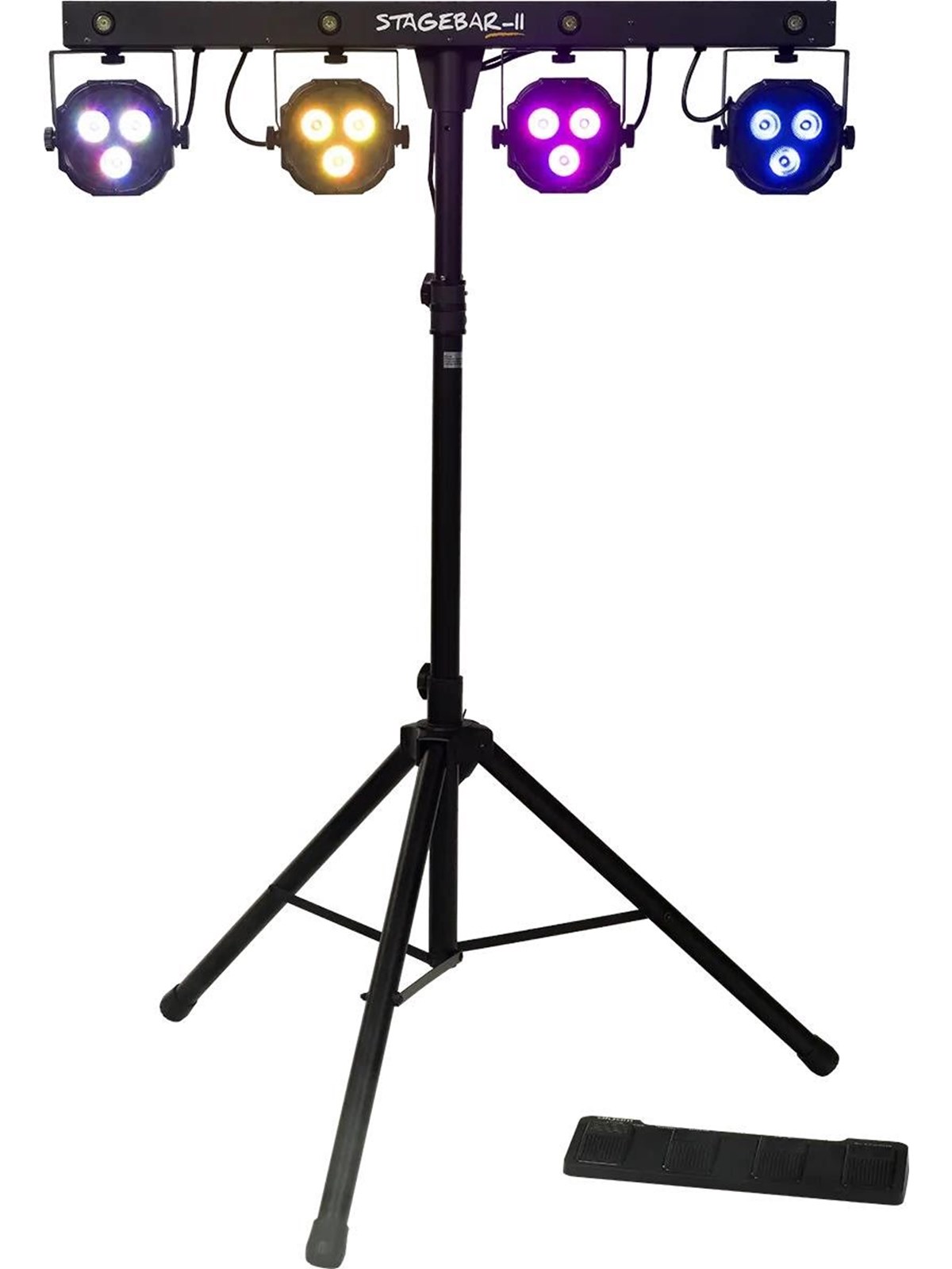 Algam Lighting 2-i-1 LED spotlights på stativ med fodcontroller, Musikinstrument