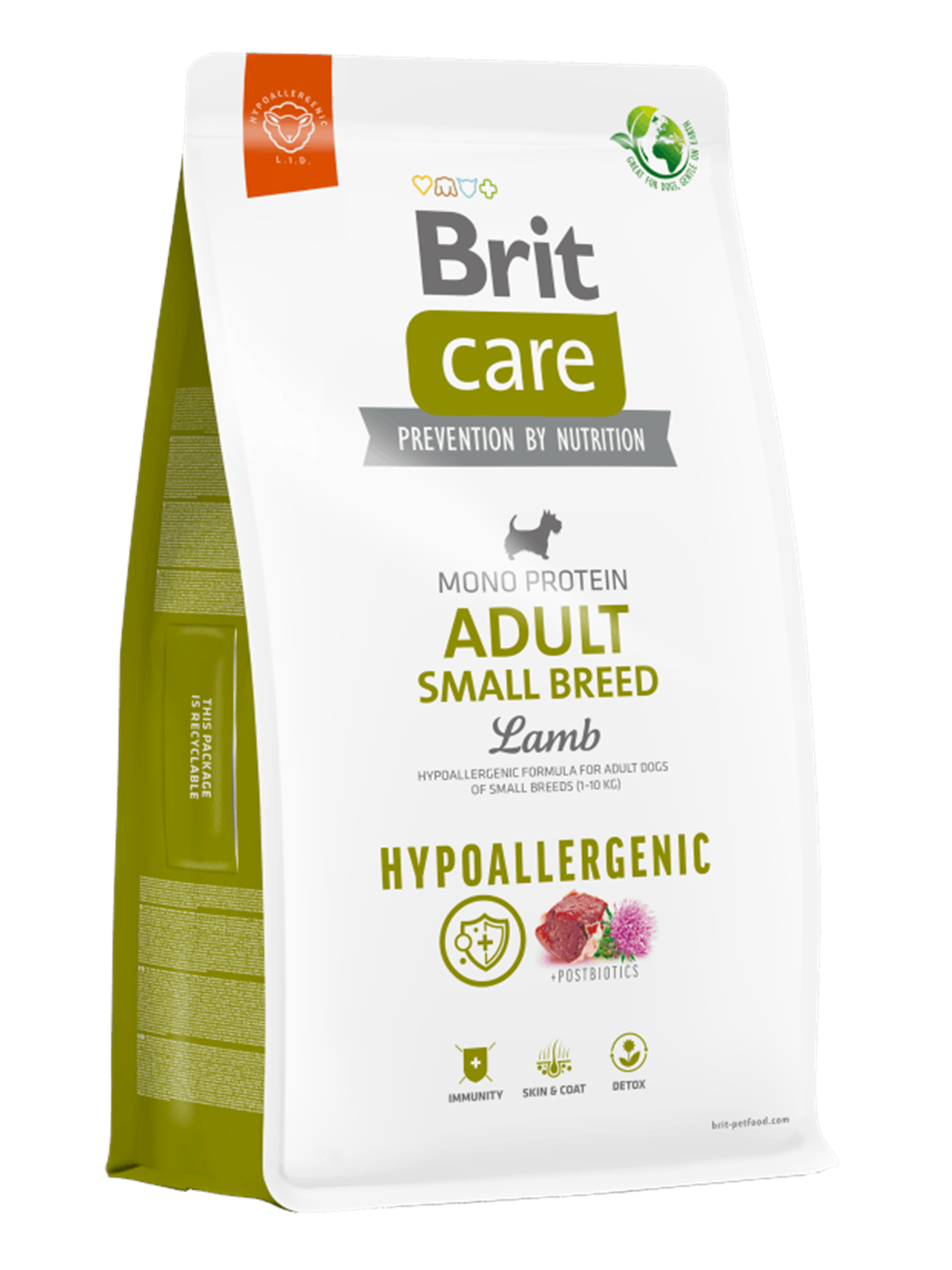 Brit Care Dog Hypoallergenic Adult Small Breed Lamb 7kg, Hundeudstyr