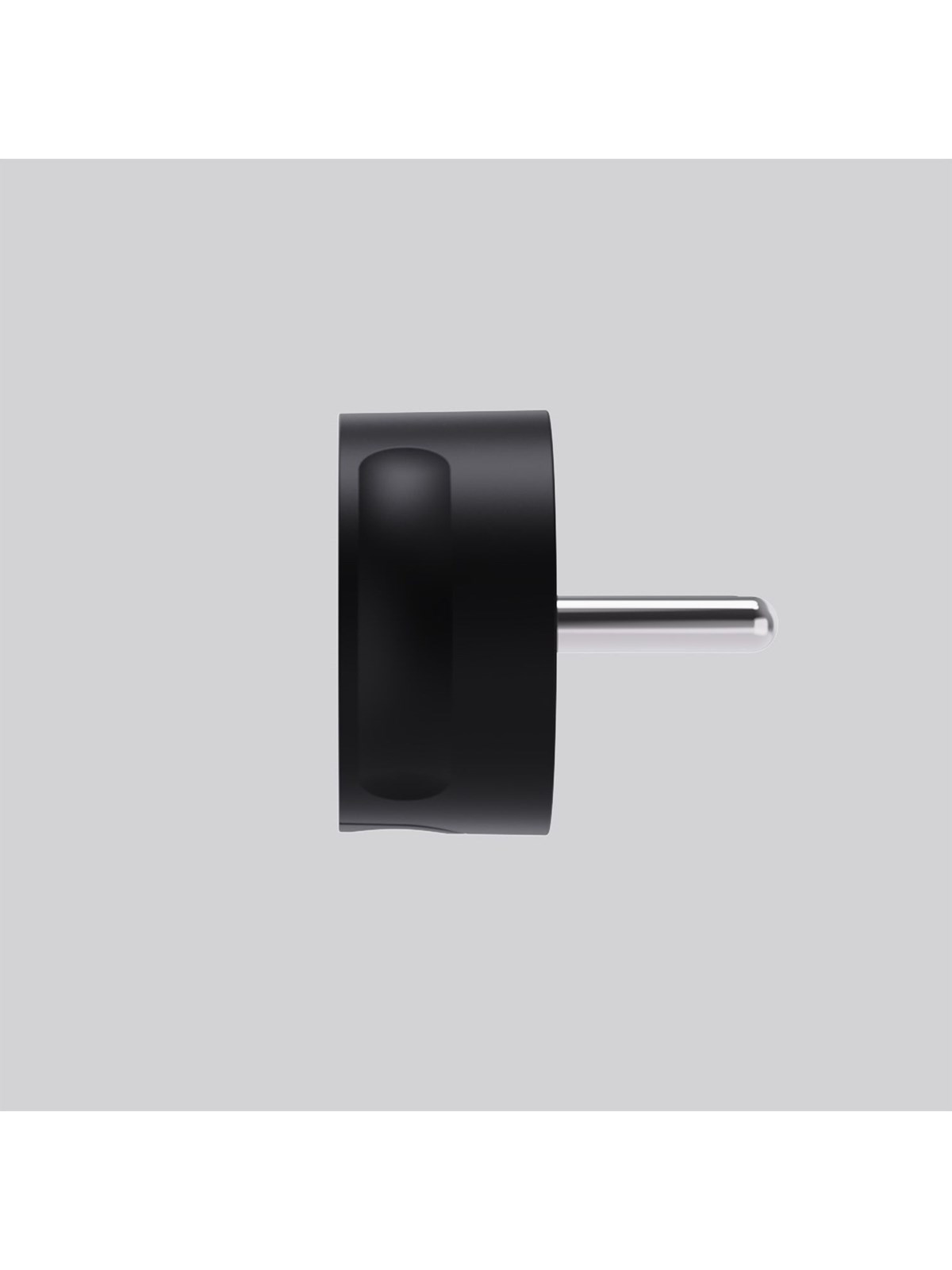 NORM K, Minimalistisk dansk stikprop, Uden jord, Sort, Afbrydermateriel