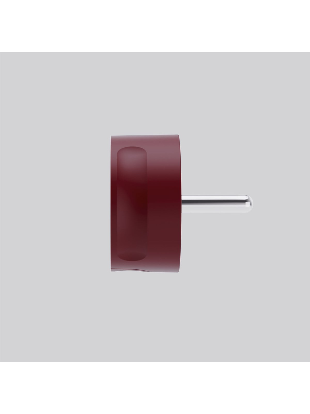 NORM K, Minimalistisk dansk stikprop, Uden jord, Rød, Afbrydermateriel
