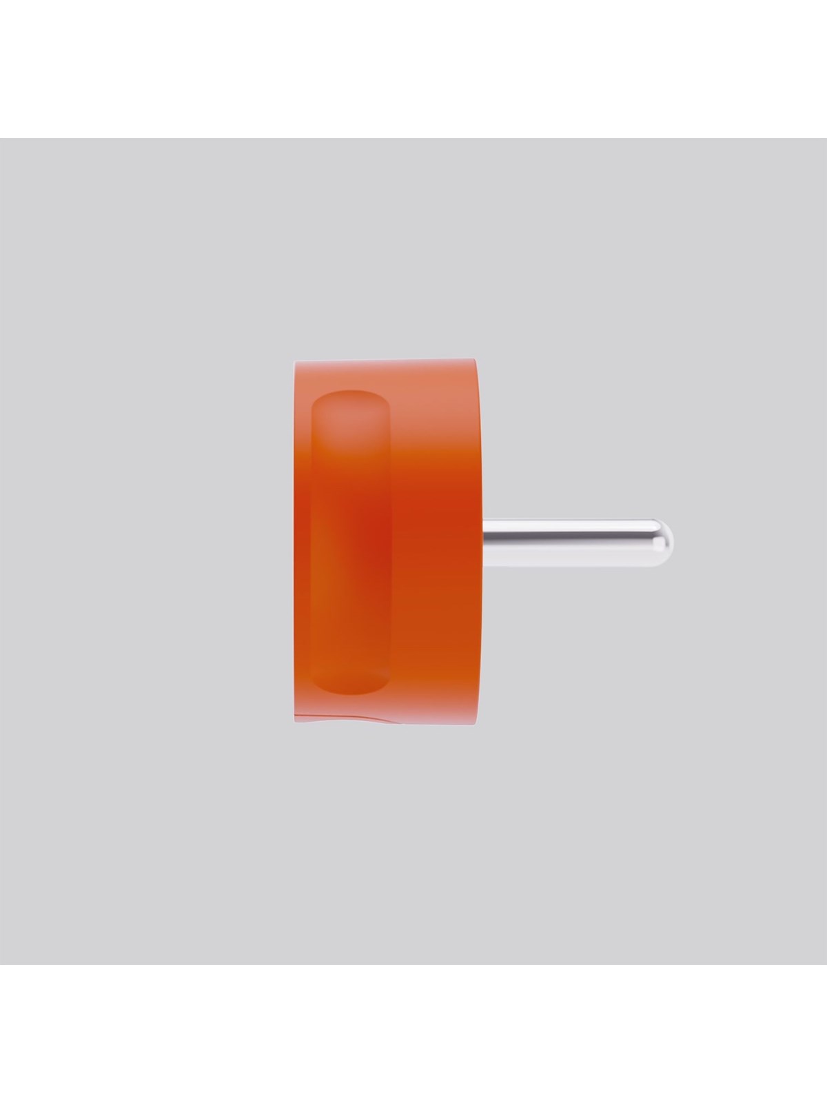 NORM K, Minimalistisk dansk stikprop, Uden jord, Orange, Afbrydermateriel
