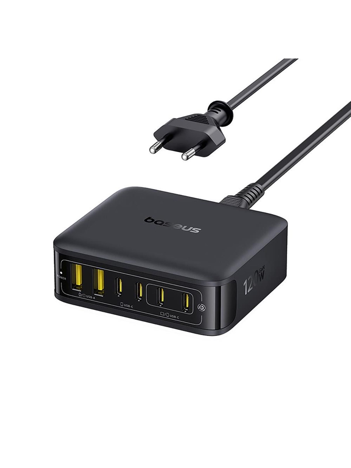 Baseus EnerFill FH21 120W Charging Station 4xUSB-C + 2xUSB-A - Black, Mobil Oplader