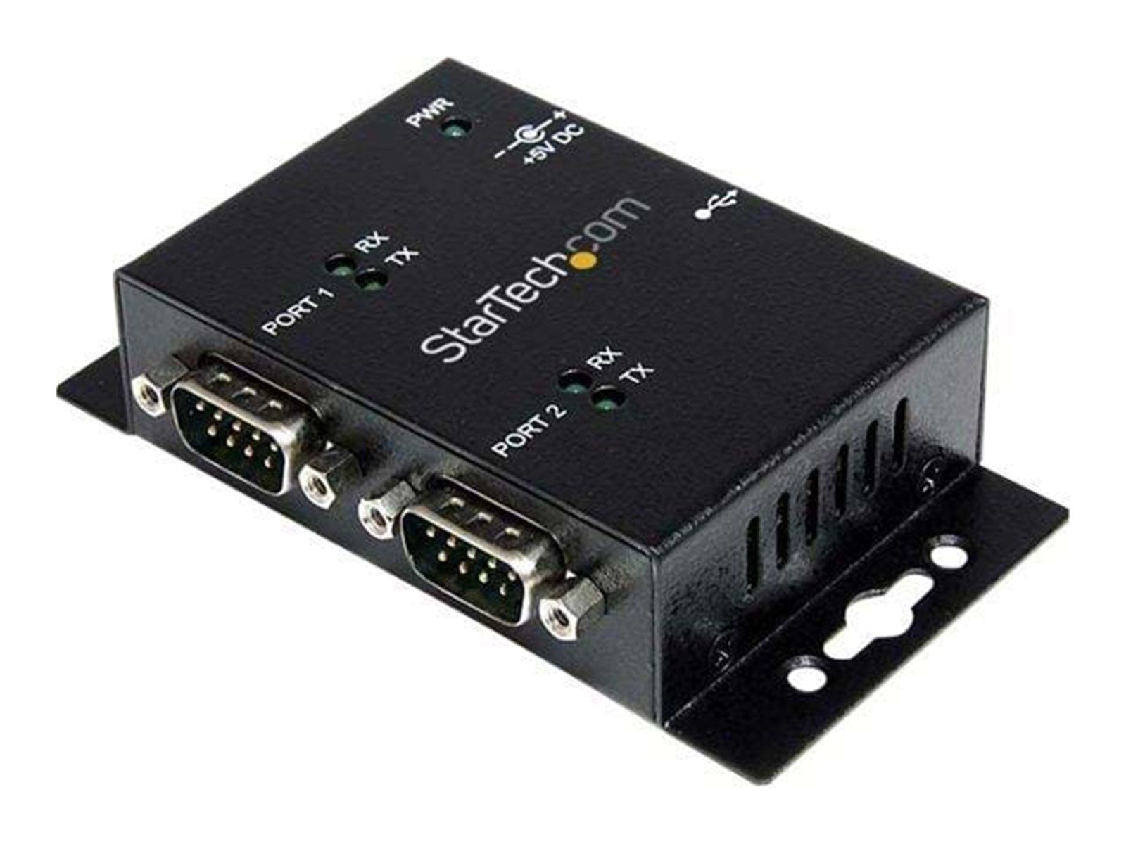 StarTech.com 2 Port Industrial Wall Mountable USB to Serial Adapter Hub ...