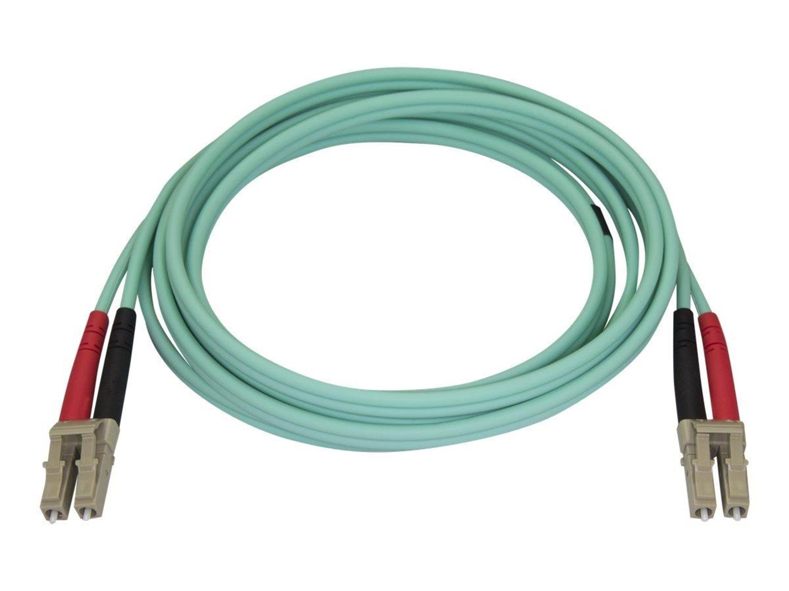 StarTech.com 2m Aqua OM4 Duplex Multimode Fiber Optic Cable- 50/125 ...