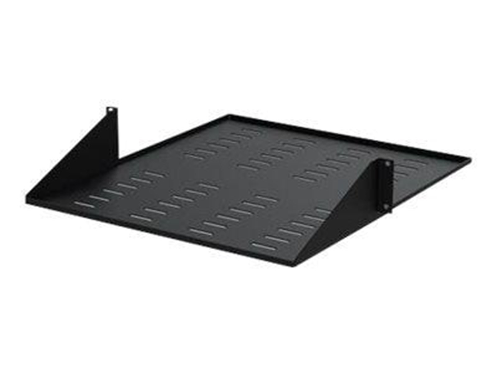 StarTech.com 2 Post Server Rack Shelf - Vented - Center Mount - Black ...