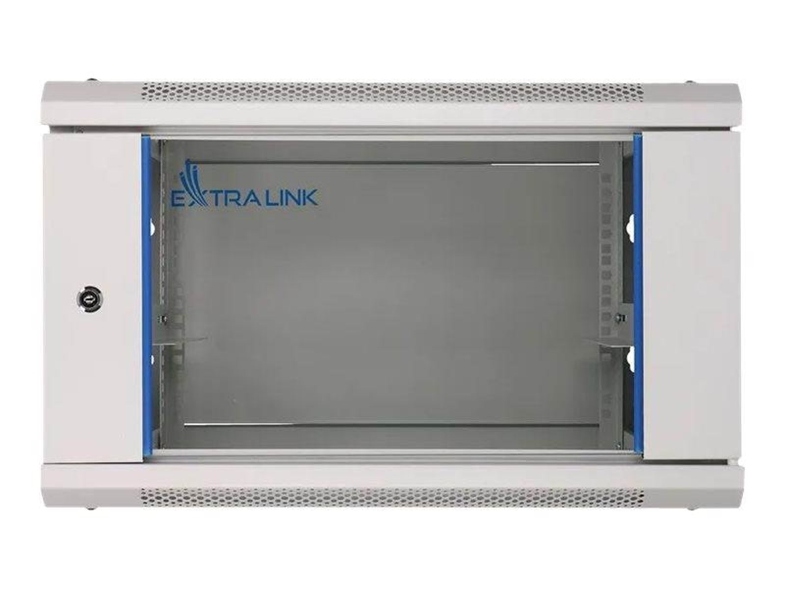 Armadio A Muro Extralink 6U 19" In Grigio – Rack Autoportante Con Vetro E Pareti Removibili