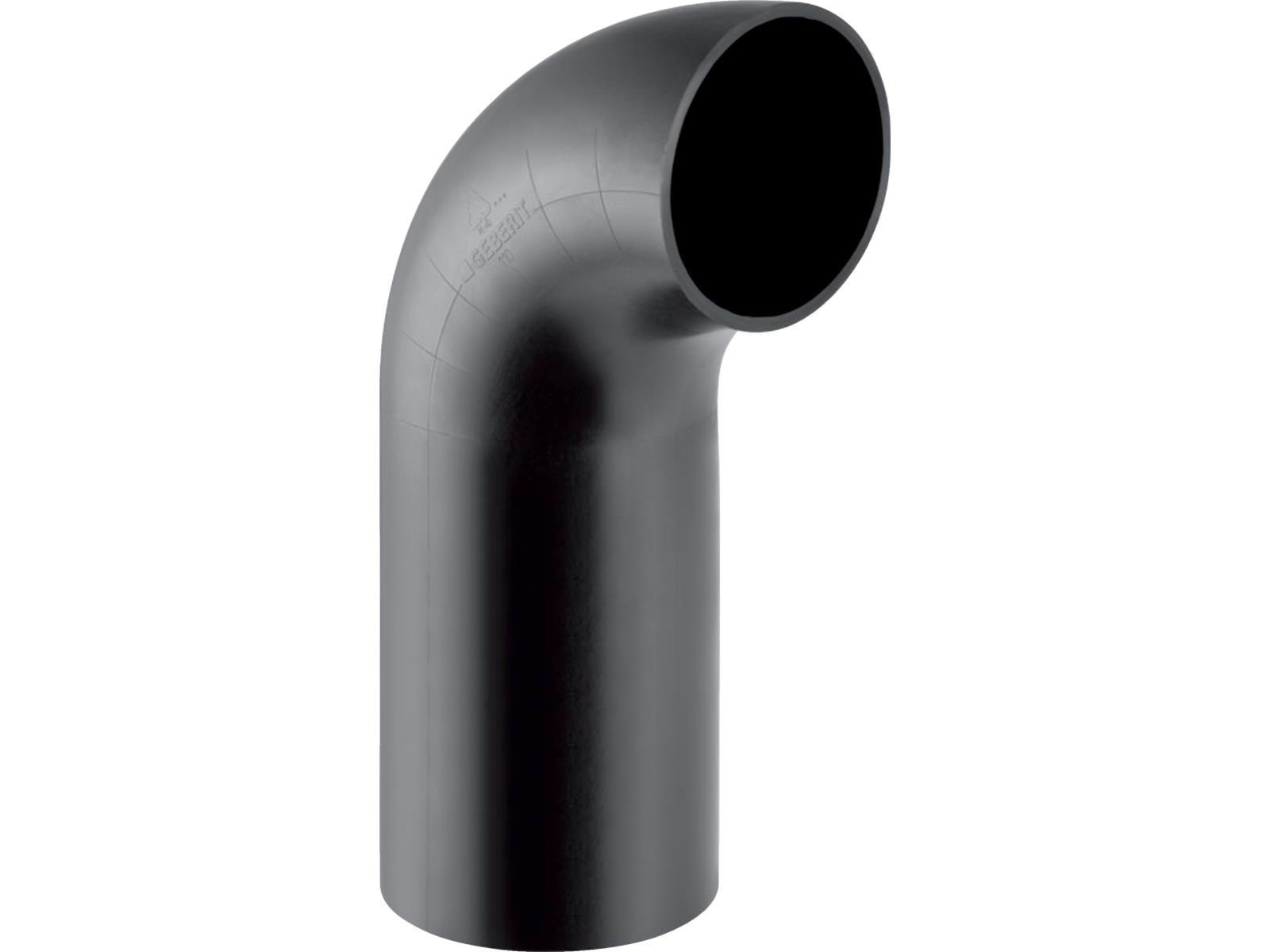 Geberit PE-HD afløbsbøjning 90° 40mm langt ben ku | Billig